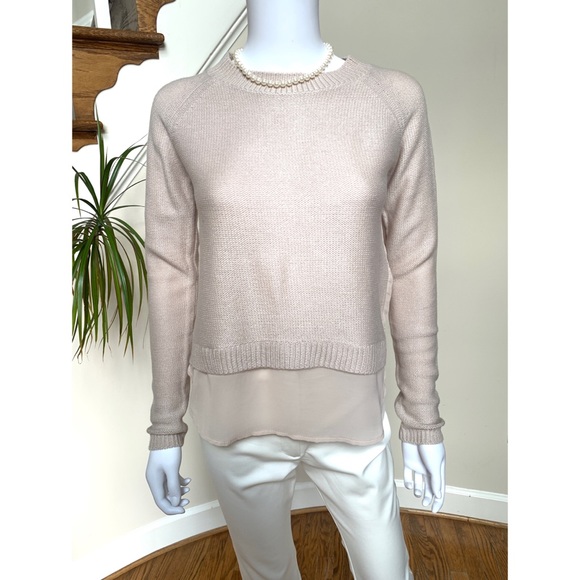Combination blush hi low sweater, XS - Picture 3 of 16